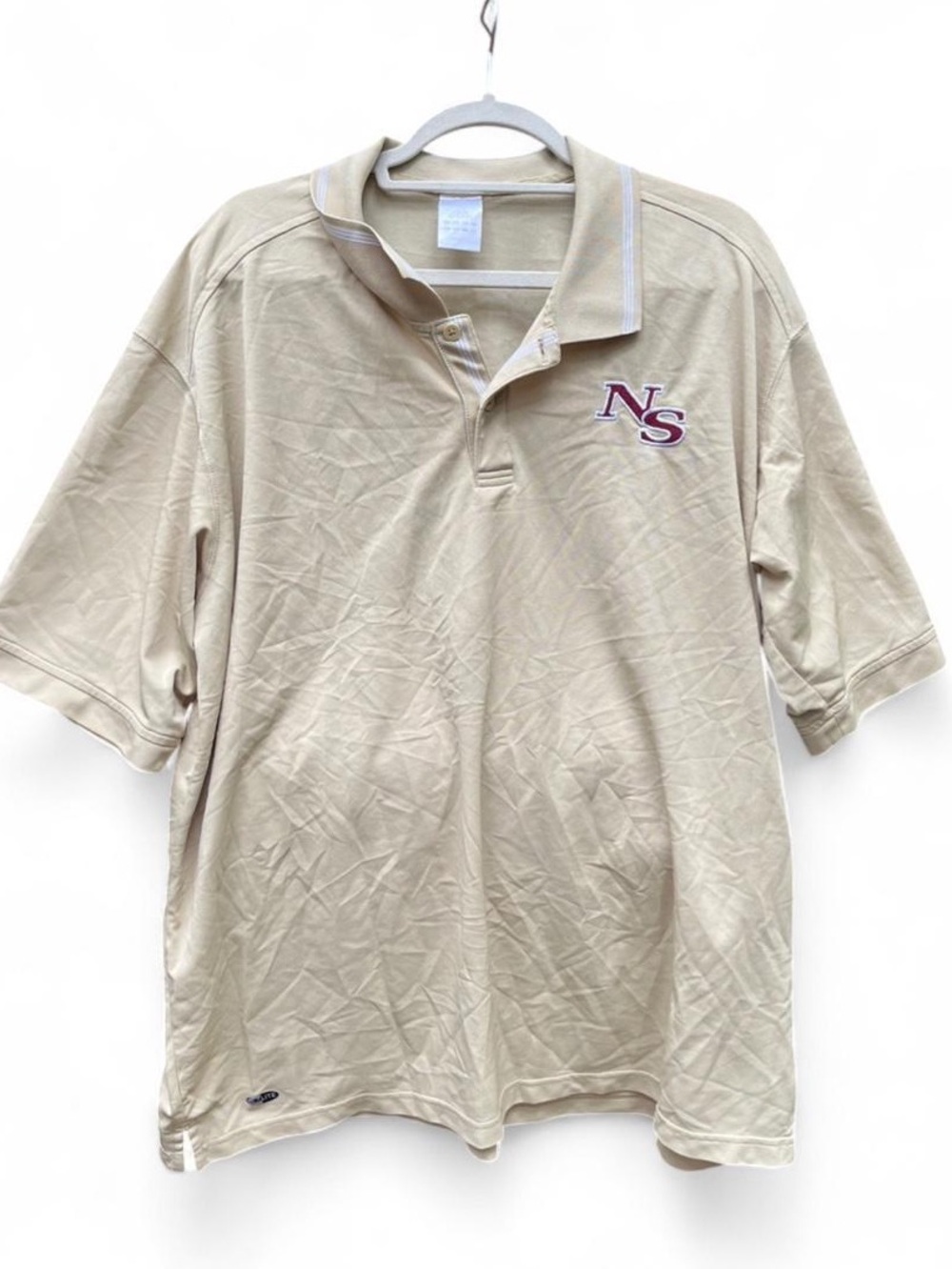 adidas Beige Polo with NS Embroidery